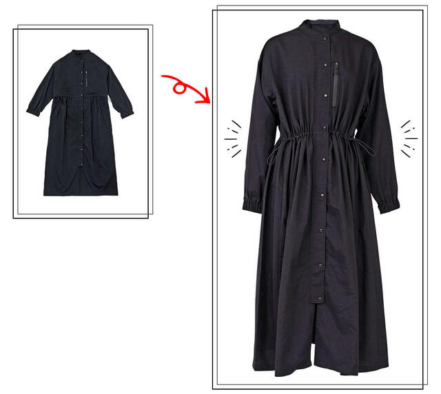 【ワークマンのワンピース人気ランキング 5位】「レディース高撥水シェルワンピースコート」3,900円 (税込)