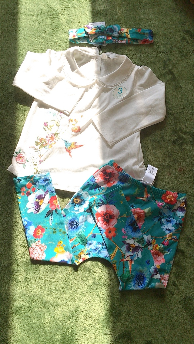 【NEXT】ティール / ベージュ - ピンク フローラル 3ピースセット／1,910〜2,180円