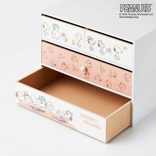 卓上3段チェスト「スヌーピー」｜￥8,990 （税込）