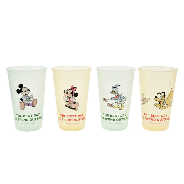ミッキー&フレンズ コップ セット ポーチ入り SPRING PICNIC 2,400円