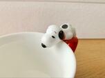 【ニトリ【デコホーム商品】フィギュア付きマグ(スヌーピーSPY-701)】何とも言えない表情のスヌーピー