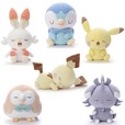 【ポケピース】「ポケピース ぬいぐるみ(おやすみVer.)」ピカチュウ、ポッチャマ、ヒバニー、ニャスパー:各4,950円、モクロー、ピチュー:各3,850円