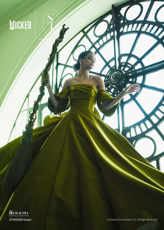 【クラウディア】『ウィキッド』新作ウェディングドレス「WICKED｜SACHIKO TSUTSUI」　STW0008_Green