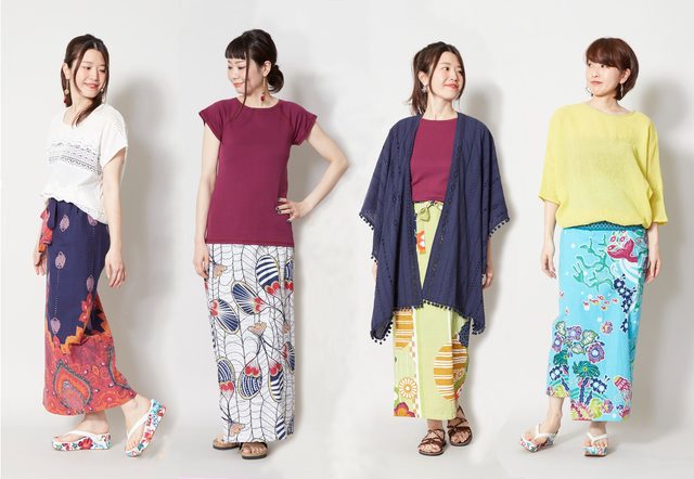 巻きスカートとしても