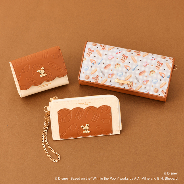 フラグメントケース ¥18,400、折財布 ¥22,000、長財布 ¥25,300|サマンサタバサプチチョイス ディズニー「Nuiパン」コレクション