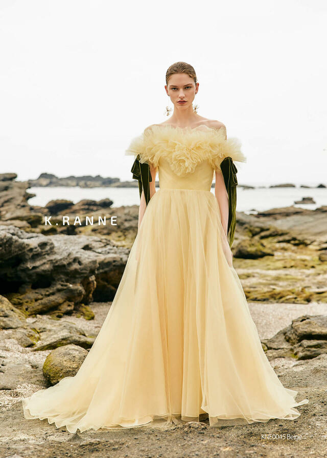 クラウディア|「K.RANNE-クランネ-」新作ウェディングドレス|KNE0045_Beige
