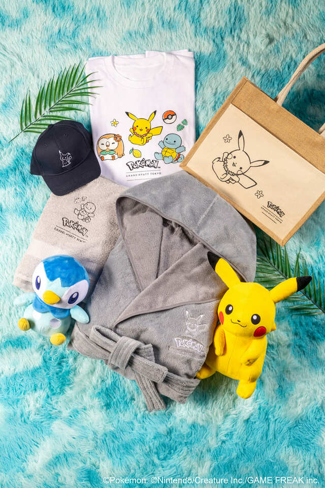 【グランド ハイアット 東京「ポケモン コラボレーション サマー 2025」】1日1室限定 「ポケモン ビーチリゾート スイートステイ」アメニティ