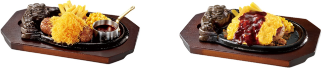 『山盛りチェダーチーズ（左）』『とろとろチーズオムレツ（右）』