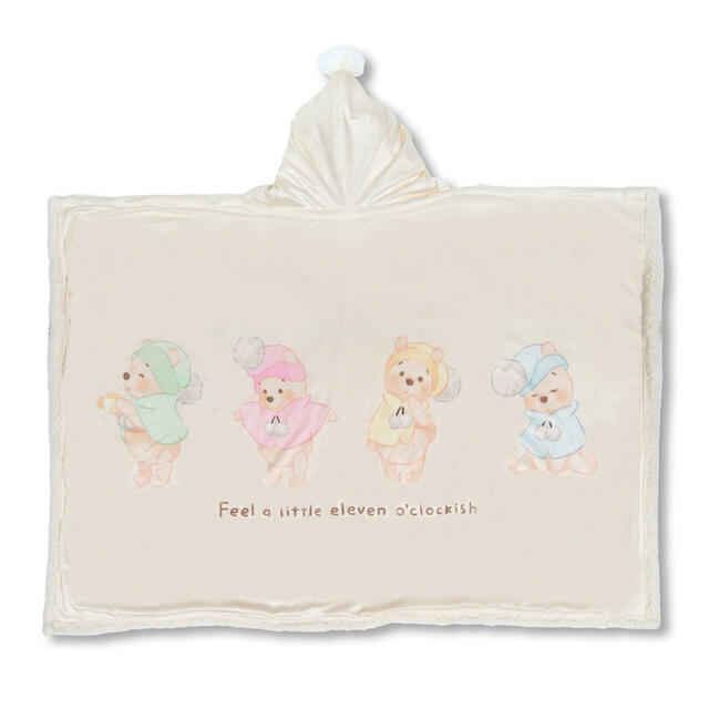 プーさん ブランケット フード 巾着入り WHITE POOH 4,400円