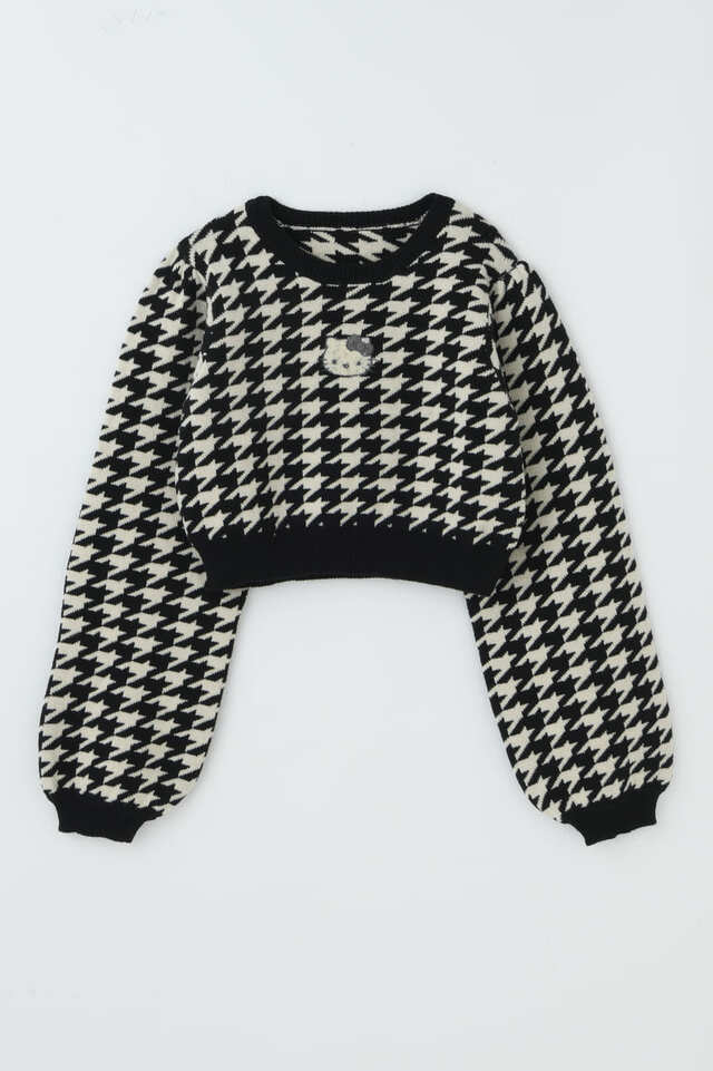 【SHIBUYA109×HELLO KITTY SPECIAL COLLABORATION】Án MILLE（4階） HELLO KITTY千鳥ニット 全2種 各¥7,900