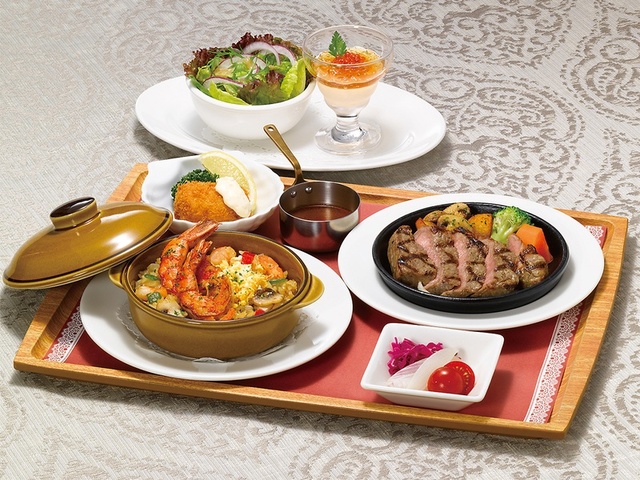 海老ピラフ＆アンガスサーロインステーキ