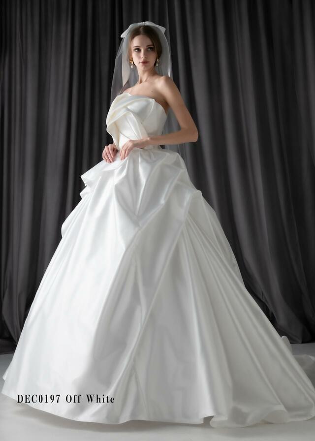 「Clef a décor-クレアデコール」新作ウェディングドレス　DEC0197_Offwhite