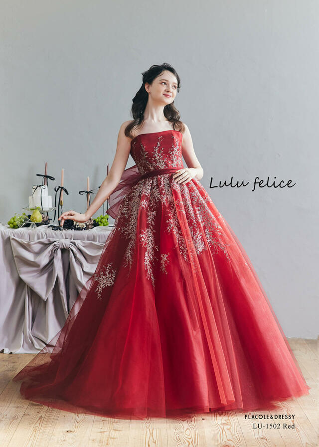 KURAUDIA × PLACOLE & DRESSY(クラウディア×プラコレ)新作ウェディングドレス|LU-1502_Red