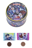 チョコレート 850円｜直径約12×高さ約9cm｜【内容量】64g (ミルク 標準8個、キャラメル風味 標準8個)、ホワイトクッキークラム入り｜東京ディズニーリゾート「ディズニー・ハロウィーン」2019 スペシャルグッズ｜販売店舗：東京ディズニーランド「ワールドバザール・コンフェクショナリー」