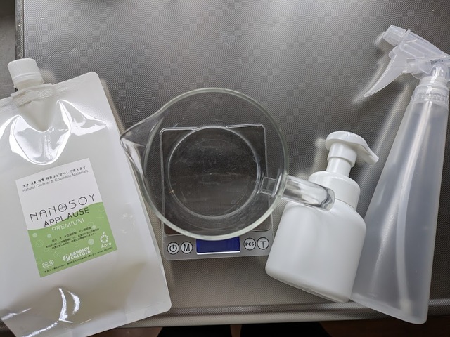 【ナノソイコロイド アプローズプレミアム】スプレーボトル用は3～10倍に水で希釈して使用します