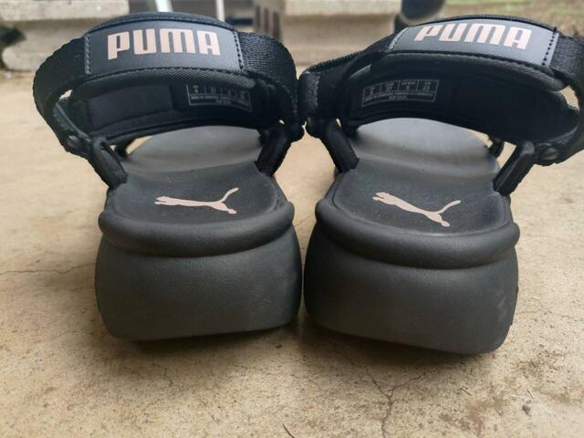 【PUMA　スポーティ サンダル ウィメンズ VOLAサンダル】ソールは約3cm（筆者実測）。歩きやすい高さです