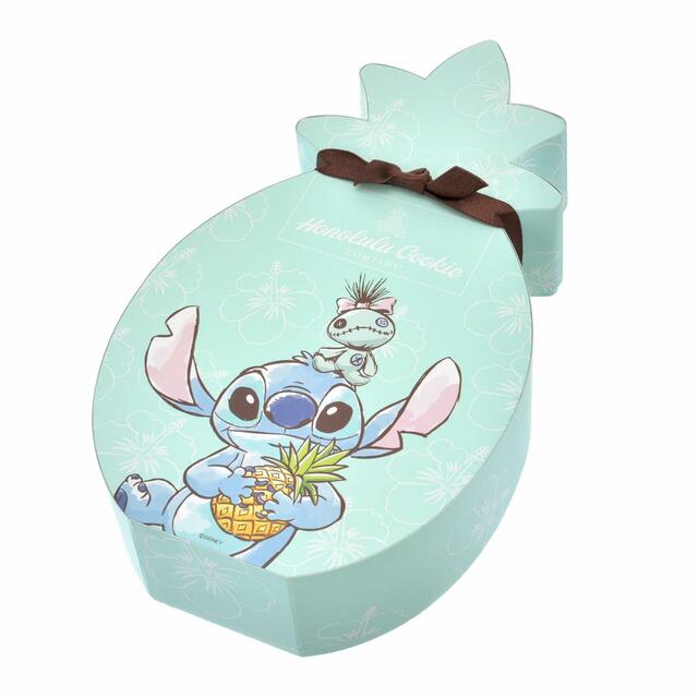 【Honolulu Cookie Company】スティッチ&スクランプ クッキー パイナップル型ボックス入り 3,888円