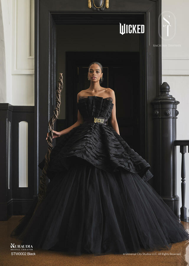 【クラウディア】『ウィキッド』新作ウェディングドレス「WICKED｜SACHIKO TSUTSUI」STW0002_Black