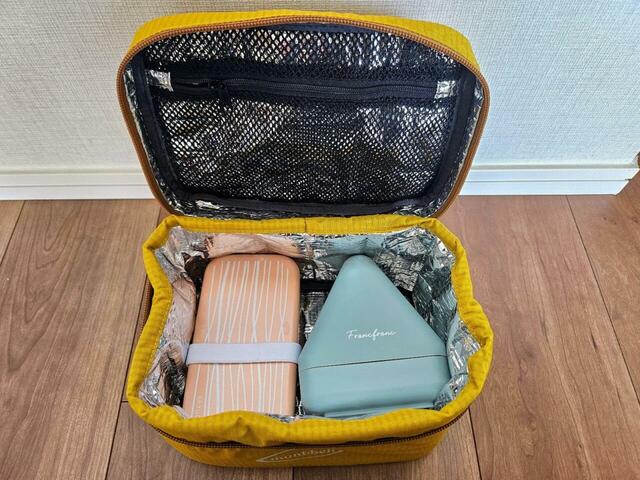 【mont-bell　クーラーボックス4.0L】お弁当箱と約10×12cmのおにぎりBOXも収納可能！