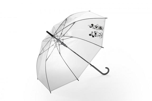 折れにくいビニール傘 ＜ミッキー&ミニー＞ グレー　698円