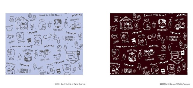 【すみっコぐらし 珈琲館 ハッピーバッグ】「オリジナルコーデュロイバッグ」の内生地は総柄！