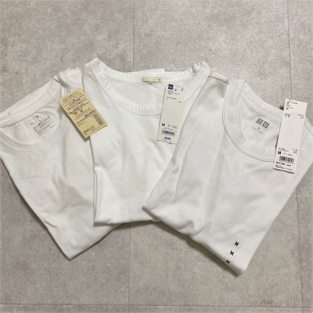 【UNIQLO（ユニクロ）、無印良品、GU（ジーユー）の白Tシャツ】3ブランドを徹底比較