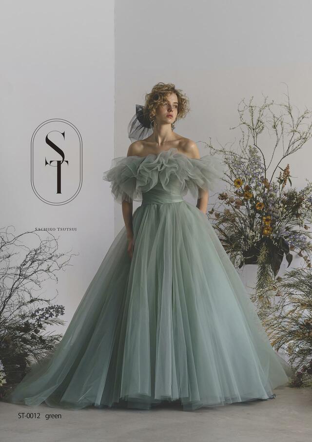 「ST」新作ウェディングドレス ST-0012_Green