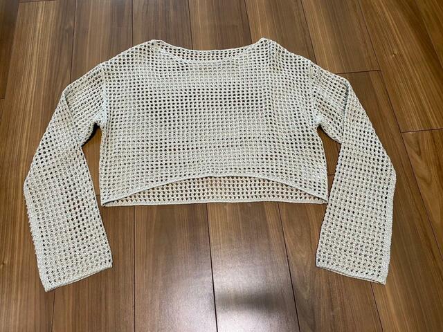 【GU 2ピースニットキャミソールワンピース】メッシュトップスはシースルー