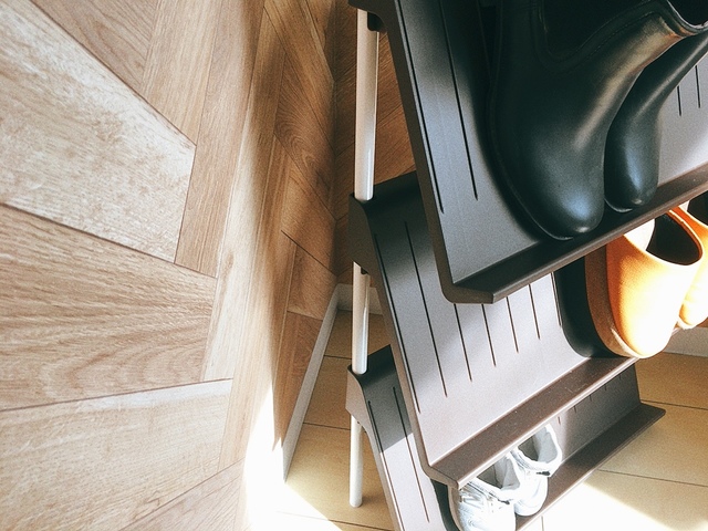 【ニトリ スリムラックシュラックDBR】置き場所に困らない省スペースタイプ