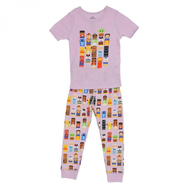 ディズニーキャラクター キッズ用半袖パジャマ パープル Disney100 Unified Characters Collection 3,630円