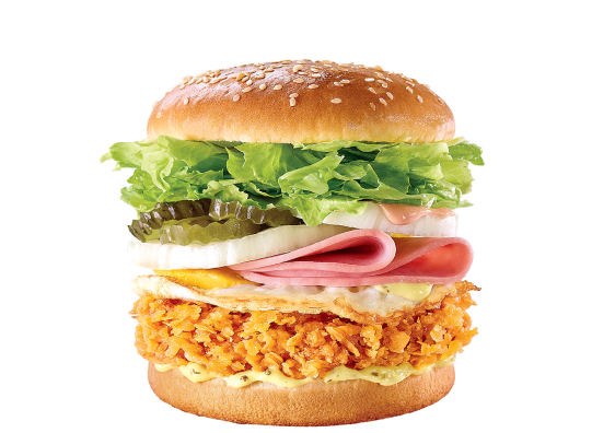 「ハムエッグサイバーガー」