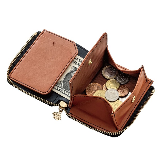 【『SNOOPY YEAR OF THE SNAKE COMPACT WALLET BOOK BLACK』（宝島社）】中身の見やすいコインケース