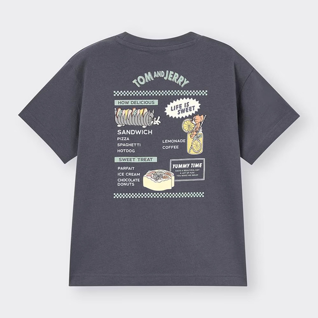 KIDS(男女兼用)グラフィックT(半袖) ¥990｜GU「トムとジェリー」コレクション