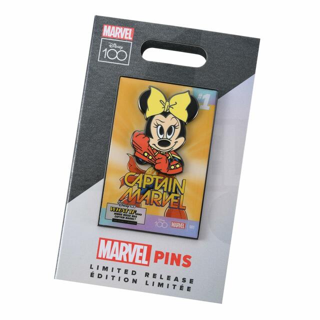 マーベル ミニー ピンバッジ Captain Marvel Disney100 special MARVEL comic cover series 2,090円
