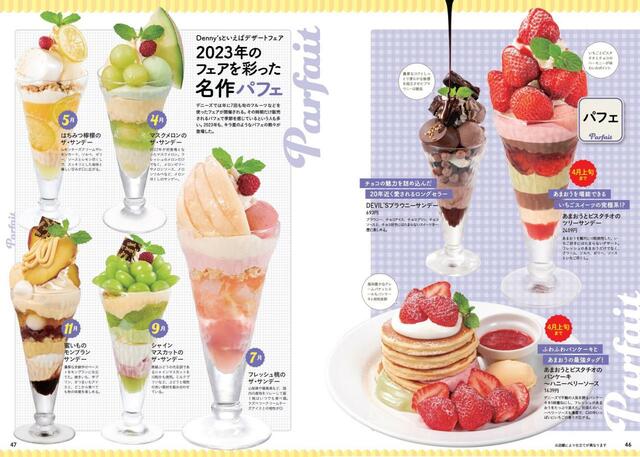 「Denny'sぴあ 2024 ～50周年記念ファンブック～」名作パフェ