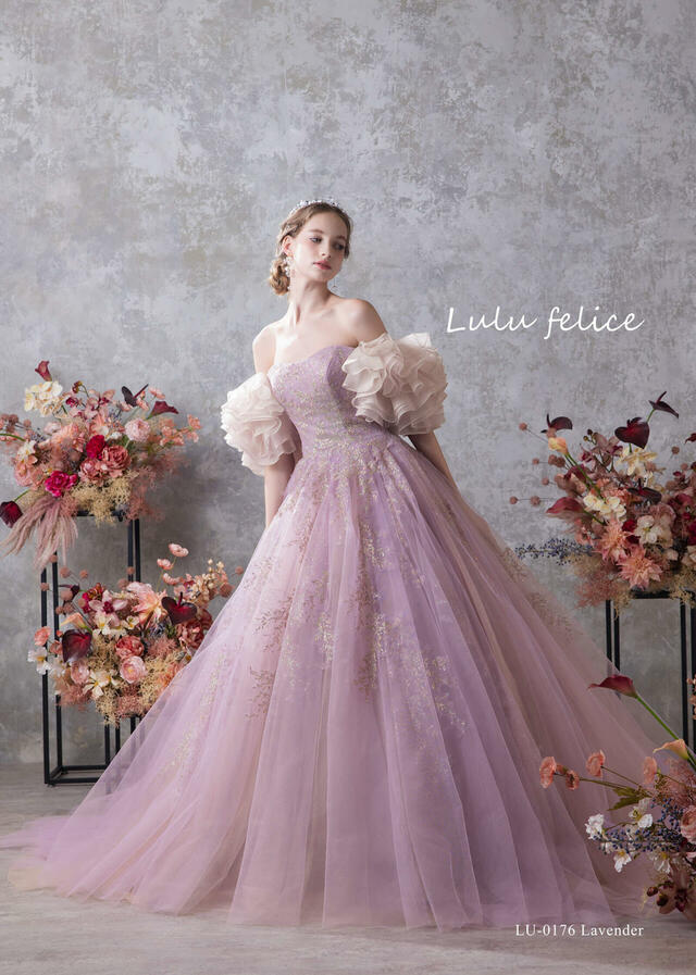【クラウディア】「Lulu felice（ルル・フェリーチェ）」新作ウェディングドレス｜LU-0176_Lavender