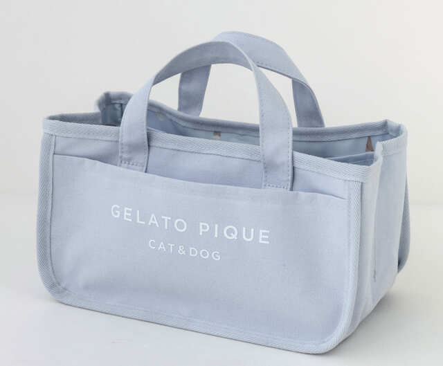【ジェラート ピケ キャット＆ドッグ】収納トートバッグはコスメバッグなどにも