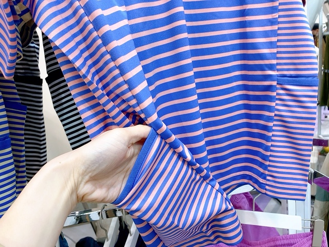 【ワークマン DRYリラックスボーダーTシャツ】ポケット付き