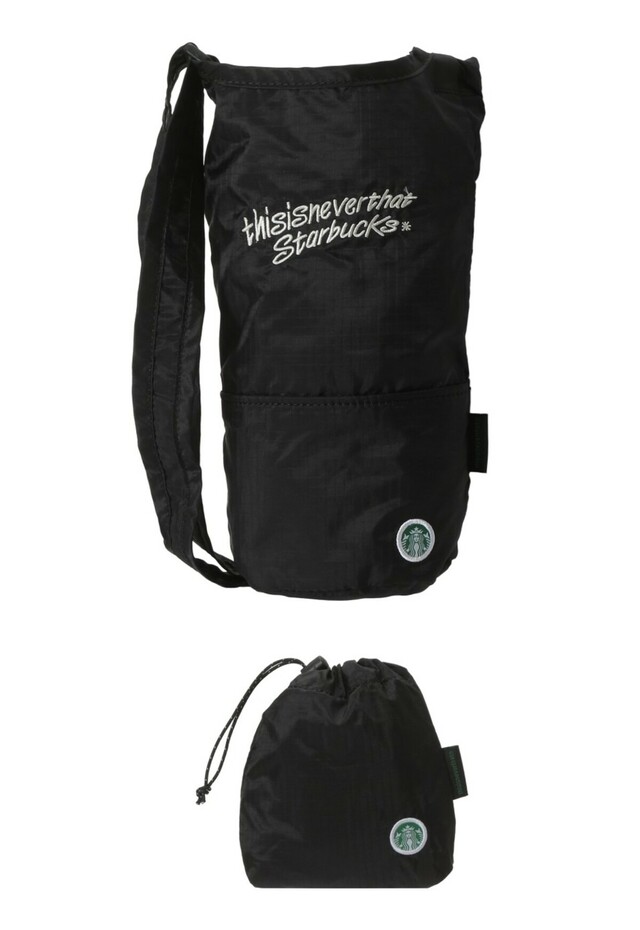 thisisneverthat starbucks パッカブル ボトルバッグ ブラック / ¥6,600