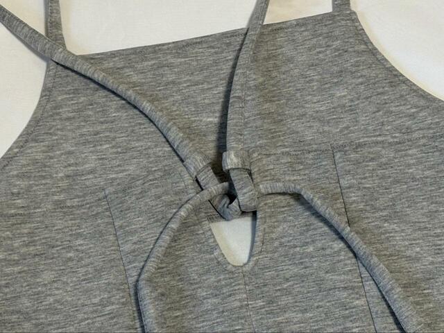 【coca ソフトスウェット サイドラインキャミワンピース】肩紐はある程度なら長さ調節が可能です