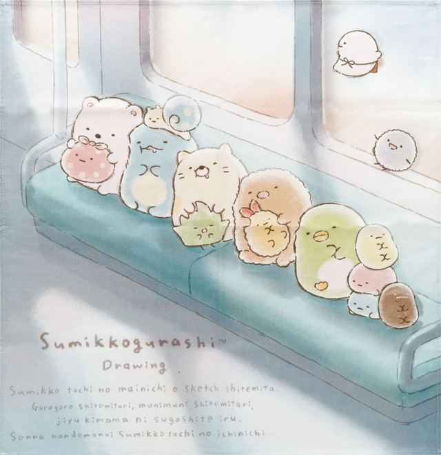 【すみっコぐらし「すみっコドローイング」】「ハンカチ」1,078円