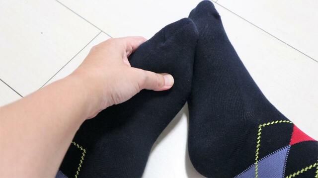 【ファミリーマート アーガイルソックス】このクッションで足をいたわりたい