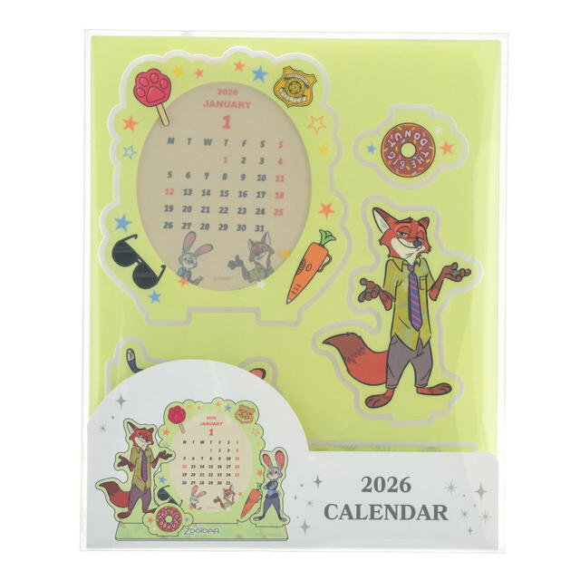 ジュディ・ホップス&ニック・ワイルド 卓上カレンダー アクリル CALENDAR&ORGANIZER 2026 1,800円→1,080円