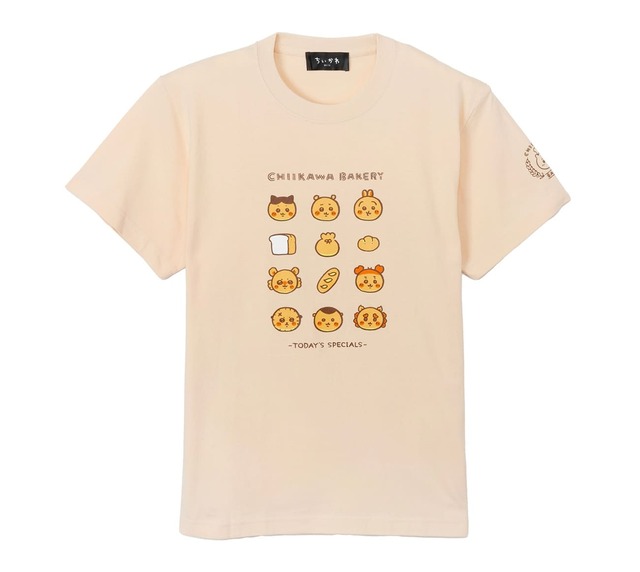 【ちいかわベーカリー】ちいかわベーカリー Tシャツ CHIIKAWA BAKERY ナチュラル(M/L/XL) 3,080円