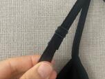 【無印良品 風を通す ストレッチサッカーサロペット】肩紐はアジャスターで長さ調節が可能です◎