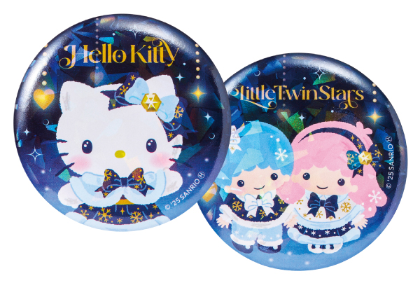 F賞：缶バッジSET｜Happyくじ「Sanrio characters Holiday Collection」