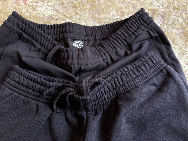 【ユニクロ＆ワークマン スウェットパンツ比較】どちらもウエスト部分はゴム入り