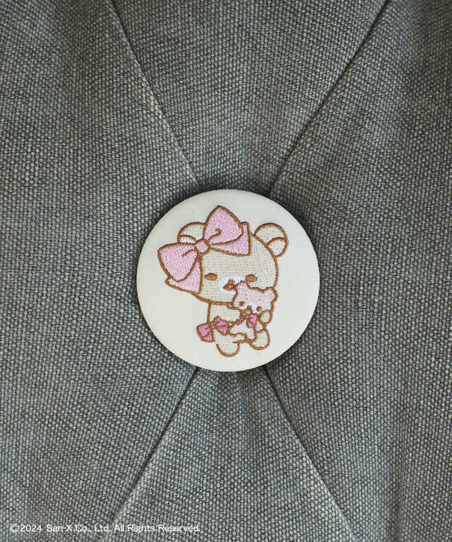 【「Maison de FLEUR×コリラックマ」コラボコレクション】「コリラックマ 刺繍缶バッジC」1,200円
