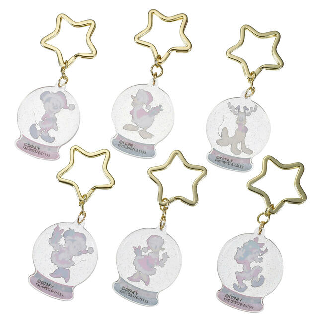 ミッキー&フレンズ シークレットキーホルダー スノードーム風 DISNEY CHRISTMAS 900円