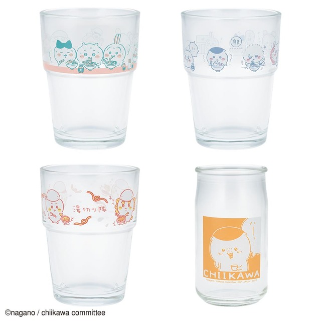 【一番くじ ちいかわ ～みんなでラーメン～】E賞：お冷グラス(全4種) 約10cm